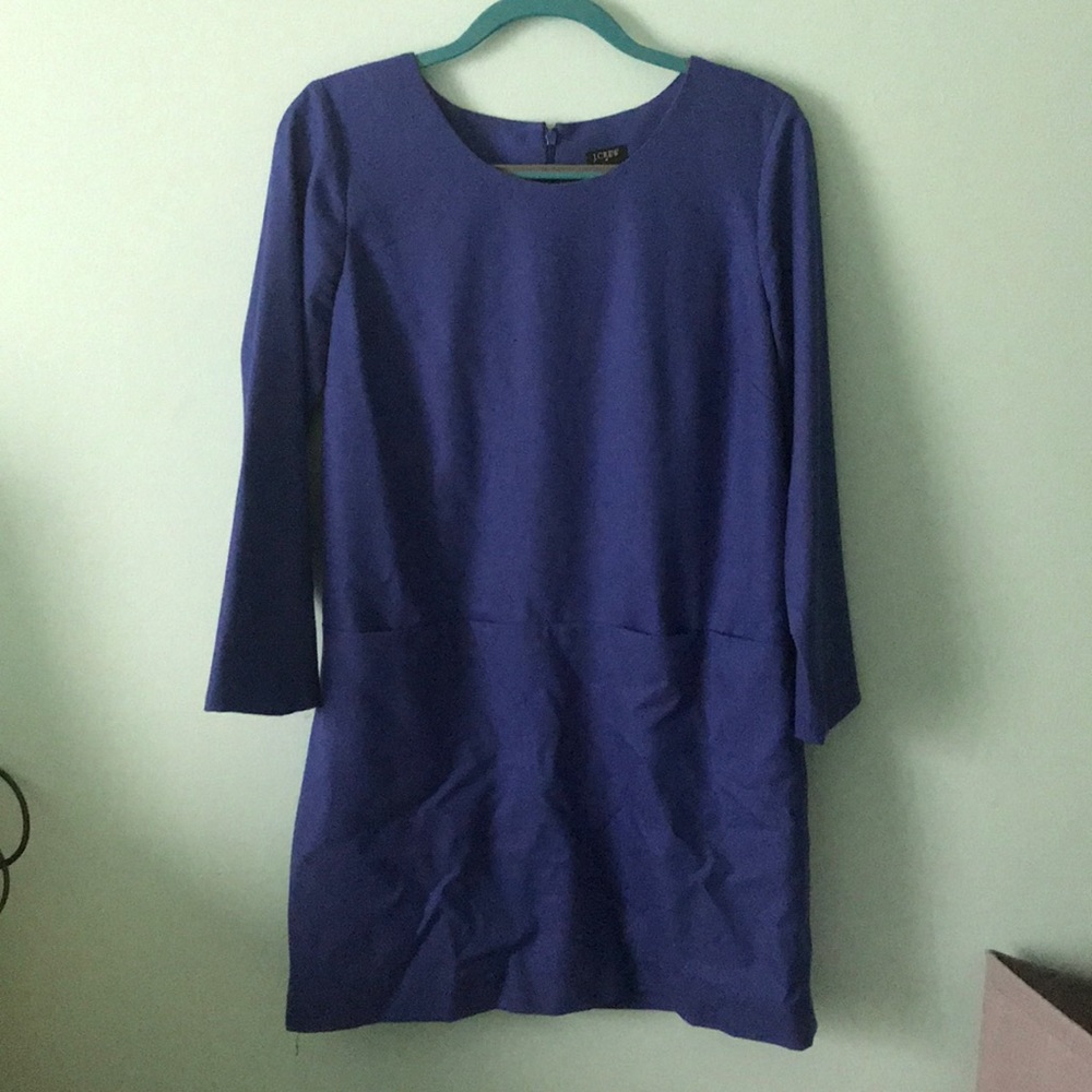 J. Crew Blue Long Sleeve Dress with pockets, Sz 10